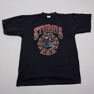 Vintage 1999 Sturgis Shirt Men XL Black Hills Rally Aztec Biker Eagle USA